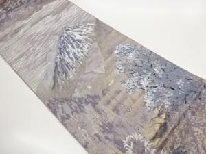九百錦山並に草木・風景模様織出し袋帯